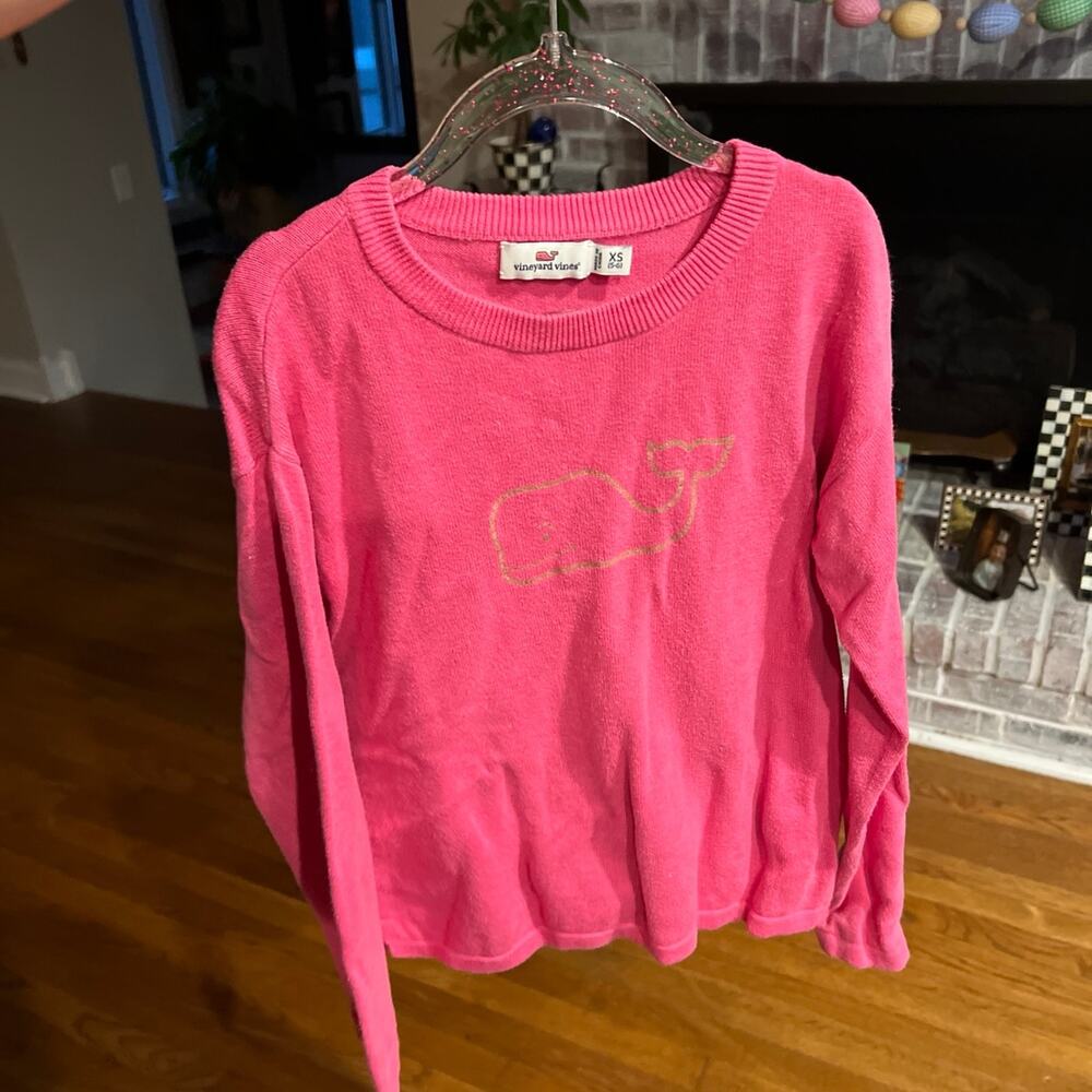 Vineyard vine pink sweater girls 5-6